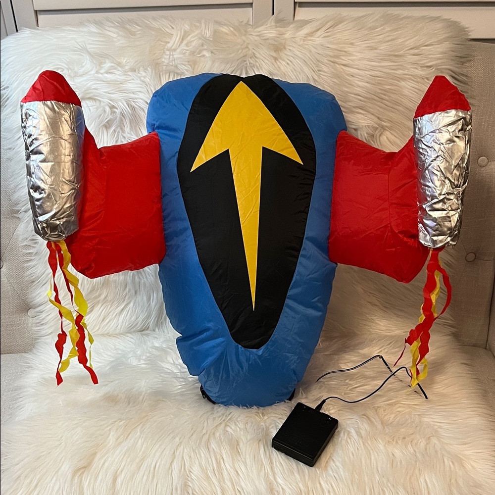 Inflatable Jetpack Costume with Red and Blue Design